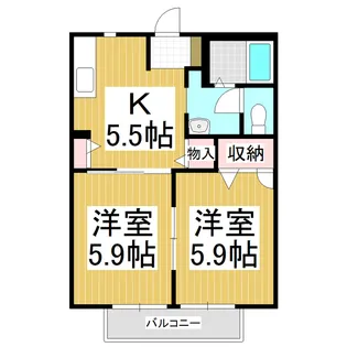 フレグランス エスポワール【202号室】の間取り