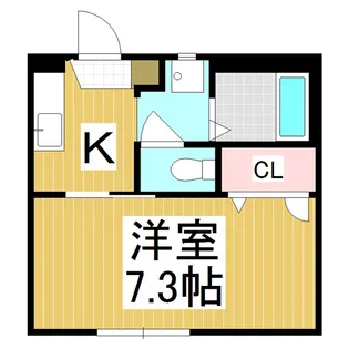 シャルマンさつきA【101号室】の間取り