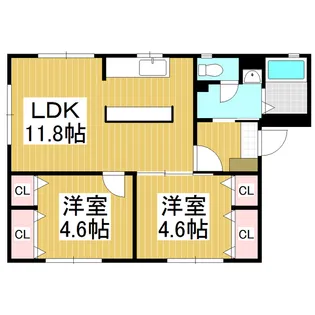 アットホームご殿山【101号室】の間取り