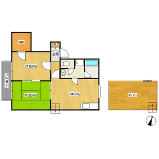下田ハイツ松尾2【B103号室】の間取り