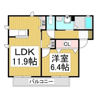 ボヌール上郷【2階】の間取り