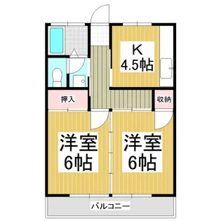 ひらのやハイツ【307号室】の間取り