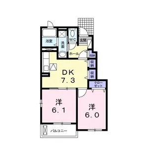 バン・ベール明 B【1階】の間取り