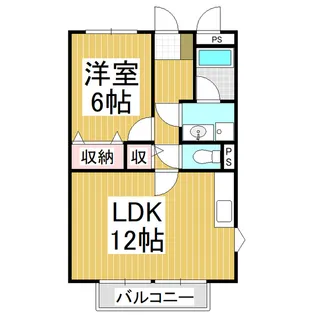 Surplus Twoハイツ水城南【201号室】の間取り