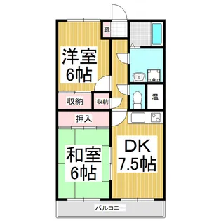 平岡マンション【202号室】の間取り