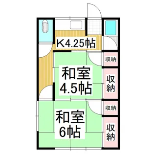 スカイハイツ【101号室】の間取り