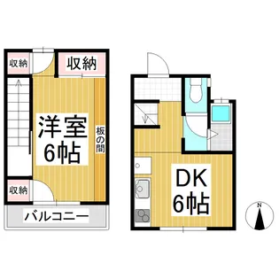 ラバーズハイツB【10号室】の間取り