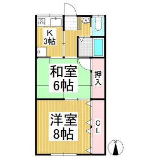 ホワイトハイツK【105号室】の間取り