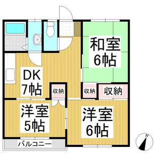 マンションあずま【203号室】の間取り
