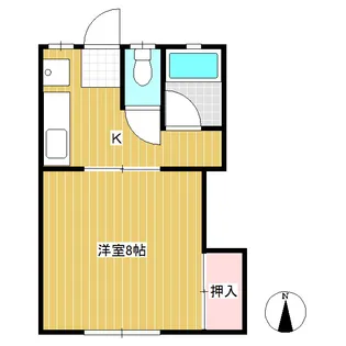 光陽ハイツA棟【102号室】の間取り
