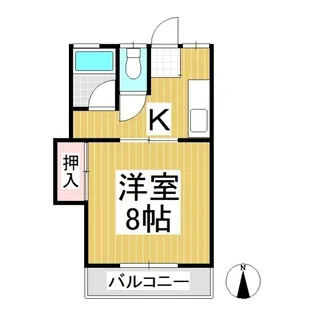 光陽ハイツC棟【105号室】の間取り