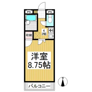 ヴィトリエ三好町【205号室】の間取り