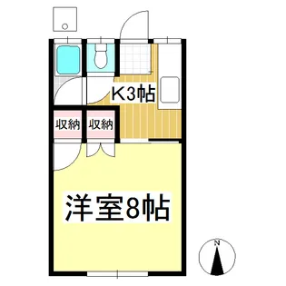 コーポ上原【105号室】の間取り