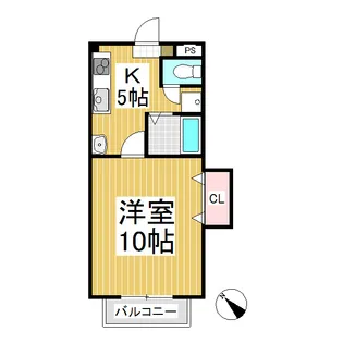 第一サンハイツ【1-A号室】の間取り