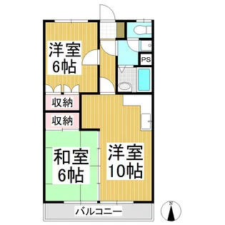 蒼久保ハイツ1【202号室】の間取り
