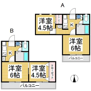 スイングN3【208号室】の間取り