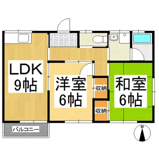 コーポ舞沢 A棟【201号室】の間取り