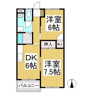 アンクルハウス【202号室】の間取り