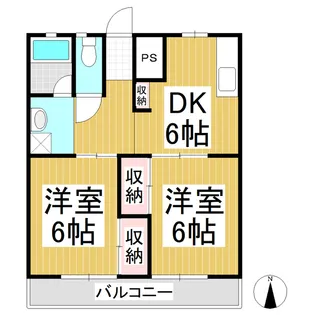 国分パークハイツ【306号室】の間取り