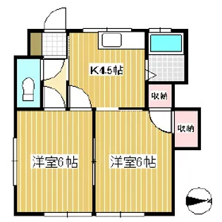 上信荘【1号室】の間取り