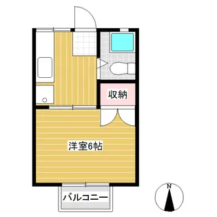 パナハイツあゆみの【201号室】の間取り