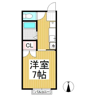プ・ルームセトゥル【202号室】の間取り