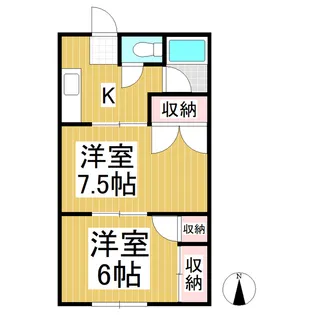 ルミエール豊殿 A棟【102号室】の間取り