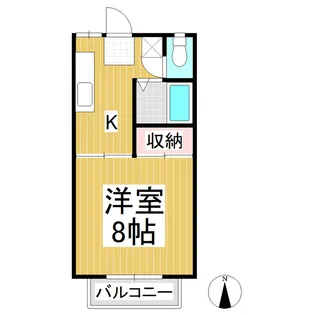 ハウスポートマロミ【101号室】の間取り