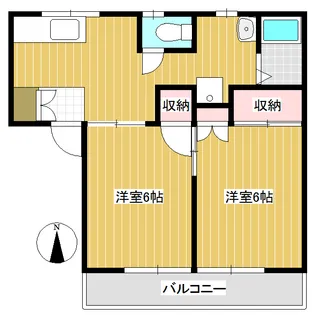 ベルメゾン丸山PartⅠ A棟【205号室】の間取り