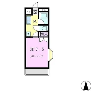 リバーサイドマンションPATATA【301号室】の間取り
