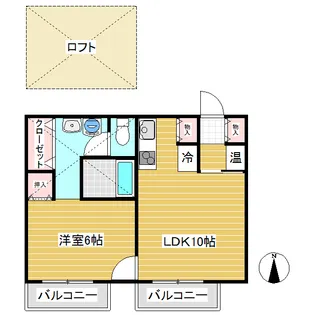 スイングN2【212号室】の間取り