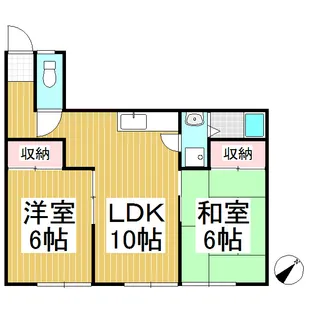 ローレンス宮崎【206号室】の間取り