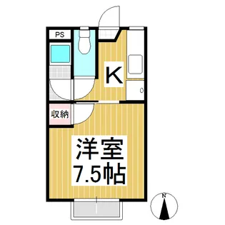 パークハイツ上田B【201号室】の間取り
