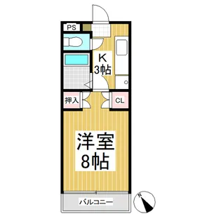 M グリーンパーク【103号室】の間取り