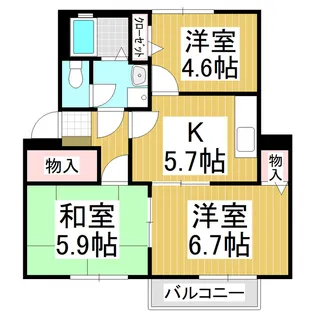 3Kの間取り画像