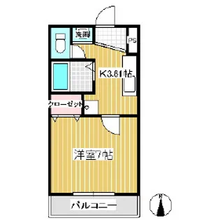 サンパレス上田【205号室】の間取り