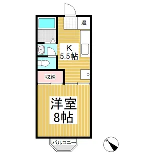 アメニティー・ユー【2-B号室】の間取り