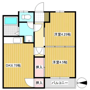 ハイツサンフローラ【101号室】の間取り
