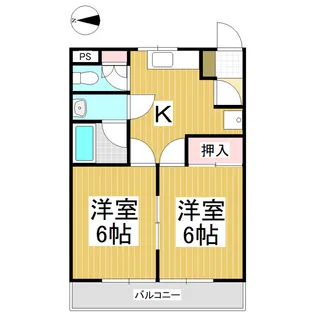 レヂデンス古里【102号室】の間取り