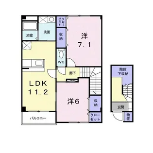 プランドール (上田)【2階】の間取り