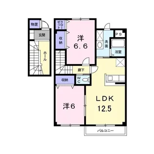 サンリットヒルズA【2階】の間取り