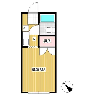ハイツいわき【201号室】の間取り