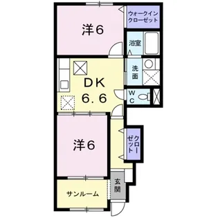グリーンパークA【1階】の間取り