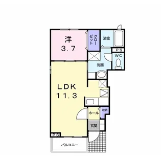 アルカンシエル・コロレB【1階】の間取り