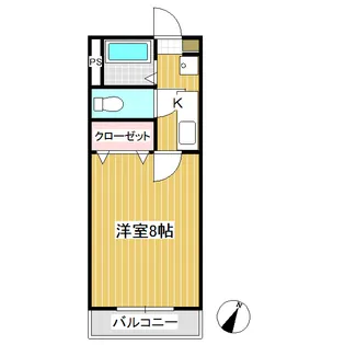 ジュリアス踏入A棟【203号室】の間取り