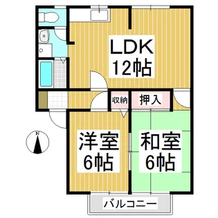 サンビレッジ上田原A【101号室】の間取り