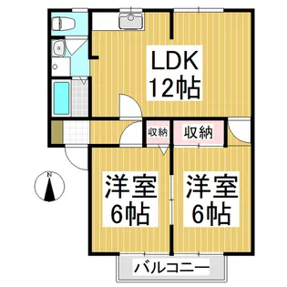 サンビレッジ上田原A【201号室】の間取り