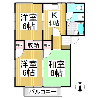 五加ハイツ【N-101号室】の間取り
