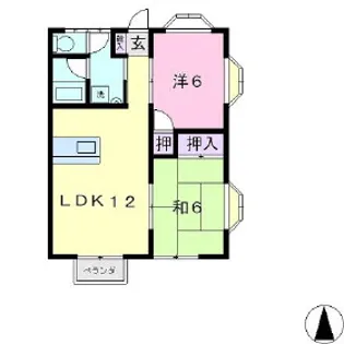 ハーベスト築地【203号室】の間取り