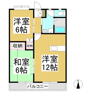 ハーベスト築地【203号室】の間取り